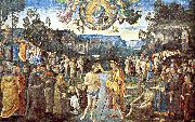 PERUGINO, Pietro Scenes from the Life of Christ oil painting